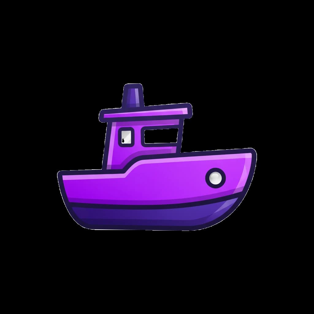 Sailboat sticker 3D icon