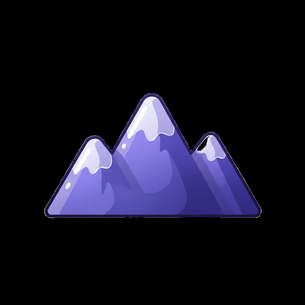 Mountain badge 3D icon